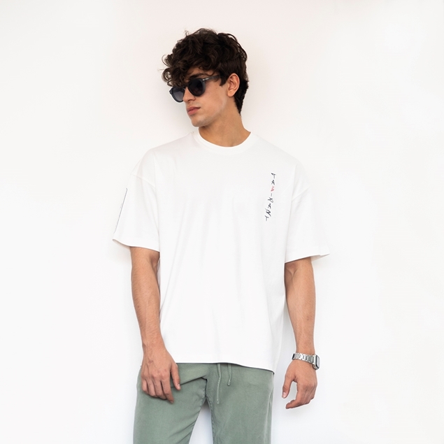 White Irezumi T-shirt by ITIZ – Model View