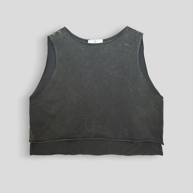 Gray ITIZ Tyr crop top for casual and streetwear outfits