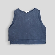 Navy ITIZ Tyr crop top in breathable lightweight fabric