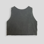 green ITIZ Tyr crop top in breathable lightweight fabric back