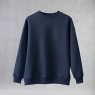 Front view of ITIZ Eleasar oversize sweatshirt in bone grey color