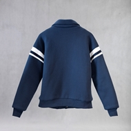 Bluett Bomber Jacket in navy blue back view by ITIZ