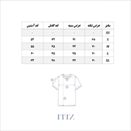 جدول سایزبندی سویشرت مردانه Diane ITIZ