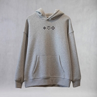 هودی پلی‌استیشن ITIZ ملانژ اورسایز با چاپ برجسته	