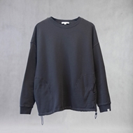 سویشرت Lamprus رنگ قهوه‌ای نمای جلو با فیت اورسایز