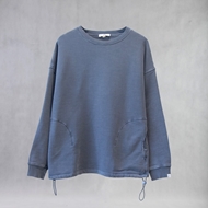 نمای جلو سویشرت Lamprus رنگ دودی مناسب استایل شهری