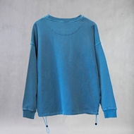 سویشرت Lamprus رنگ آبی تیره نمای پشت اورسایز